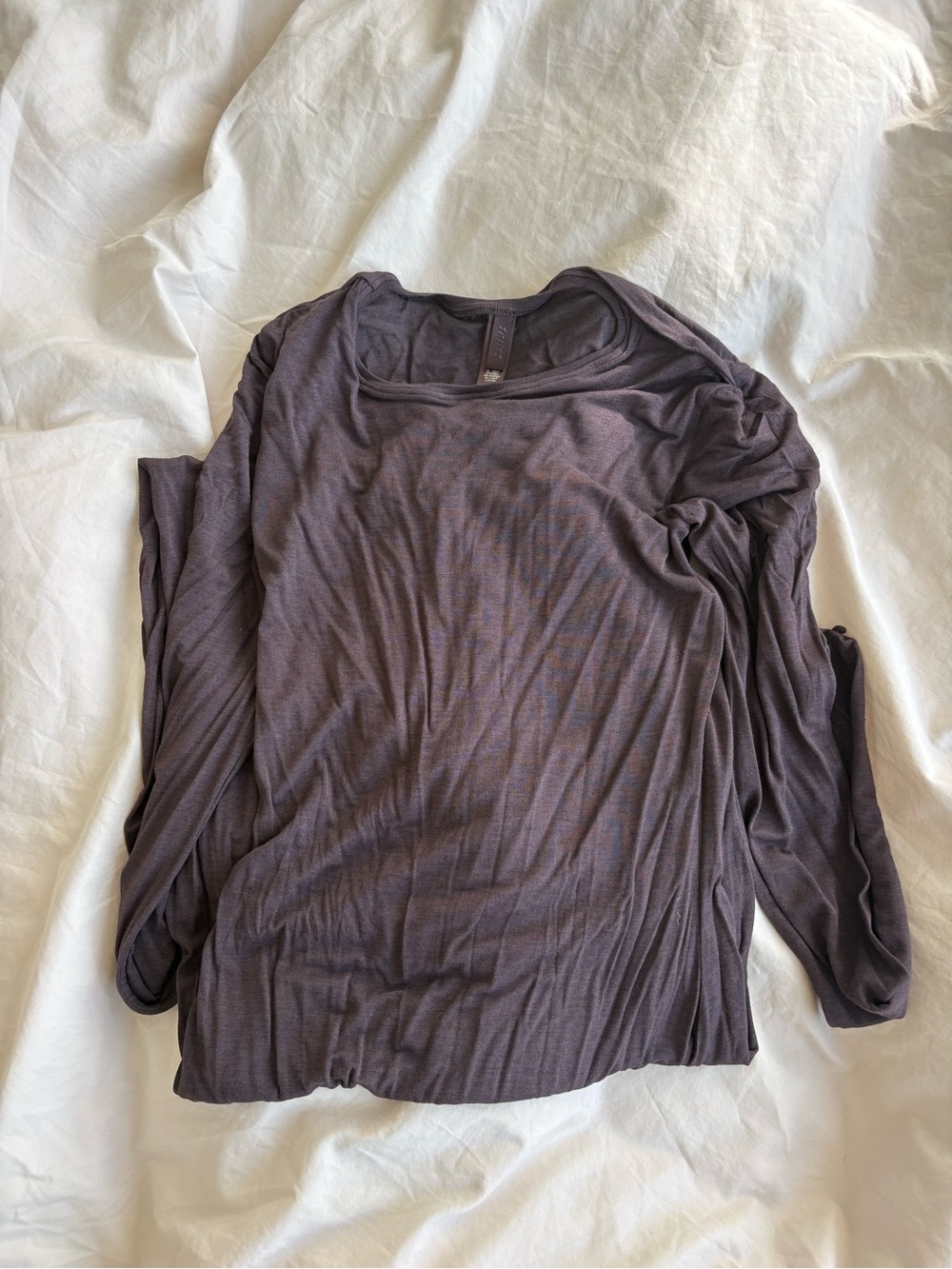 NWOT SKIMS SHEER MODAL LONG SLEEVE LONG DRESS in phoenix brown - Picture 3 of 3